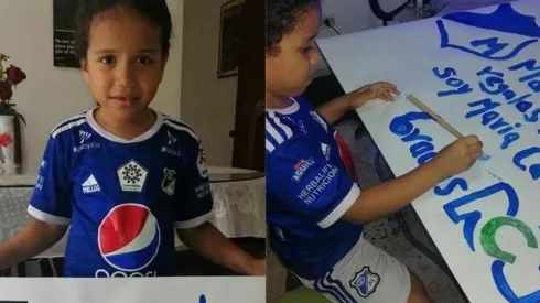 María Camila, la pequeña seguidora de Macalister Silva en Cali.