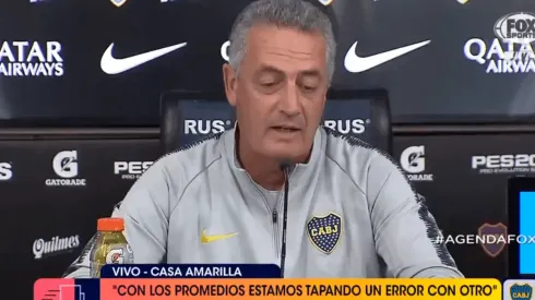 Alfaro habló de los promedios.