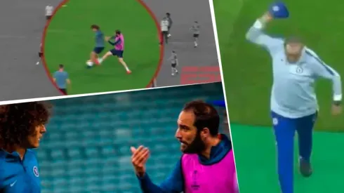 Video: Higuaín se calentó, David Luiz le dio un codazo y Sarri explotó a un día de la final