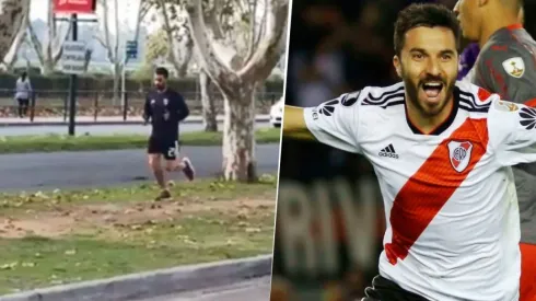 Video viral: Scocco está de vacaciones pero salió a correr por San Isidro con la ropa de River