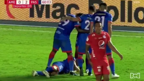 El festejo de los jugadores de Deportivo Pasto.