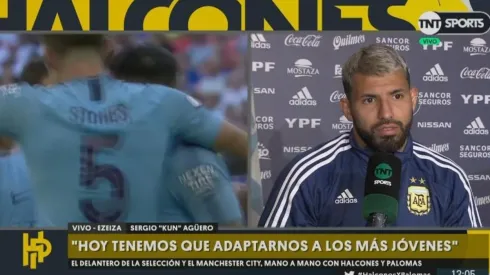 Foto de Sergio Agüero, jugador de la Selección Argentina.