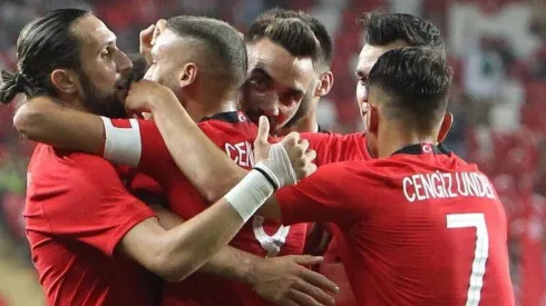 El festejo de los jugadores de Turquía.