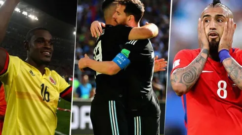 Messi, Vidal y Zapata.