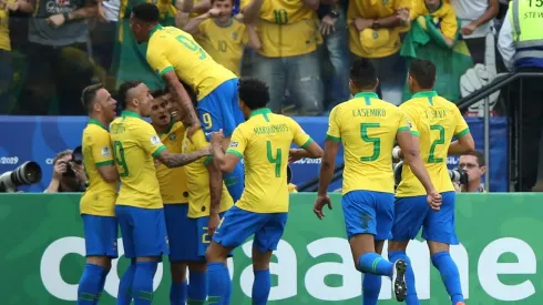 Foto de los jugadores de la Selección de Brasil.