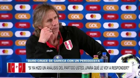 El picante de cruce de Ricardo Gareca con un periodista después del 5-0