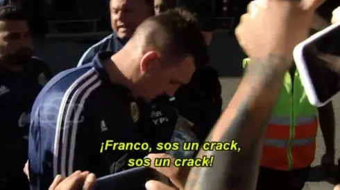 El cariño para el arquero de la 'Albiceleste'.