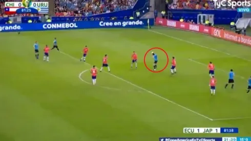 El cabezazo de Edinson Cavani.