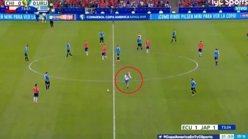 El momento en el que ingresó el hincha.