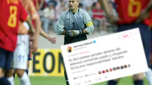 Chilavert y un tuit troleando a un 'hater'.