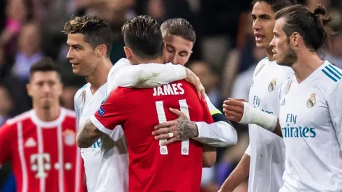 Foto de James Rodríguez junto a Sergio Ramos.