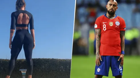 Foto de Arturo Vidal y su novia.