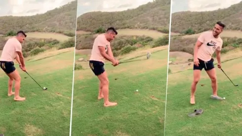 Lo tuyo es el fútbol, Tigre: Falcao subió un video jugando golf y no le fue nada bien