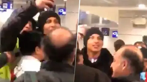 La reacción de Paolo Guerrero cuando unos hinchas brasileños le gritan "pecho frío"