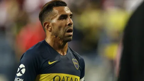 Carlos Tevez durante un partido de pretemporada.