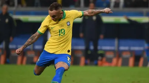 Everton durante la Copa América ganada por Brasil.