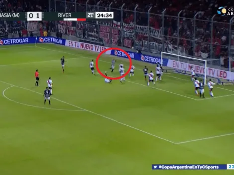 Gimnasia de Mendoza lo empató de cabeza en el mejor momento de River