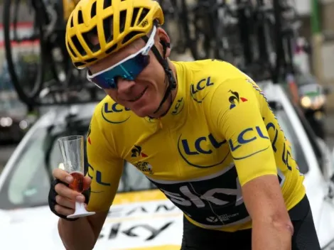 Foto: Chris Froome brindó a la distancia por título de Egan Bernal