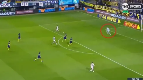 La primera gran atajada de Andrada.