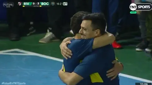 El festejo de los jugadores de Boca.