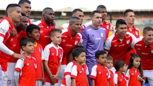 Independiente Santa Fe en su último encuentro por Liga contra Alianza Petrolera.
