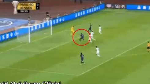 Foto captura de la definición de Mbappé.