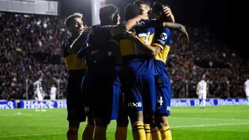 El festejo de los jugadores de Boca.