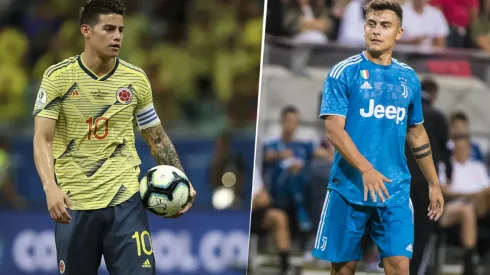 Foto de James Rodríguez y Paulo Dybala.