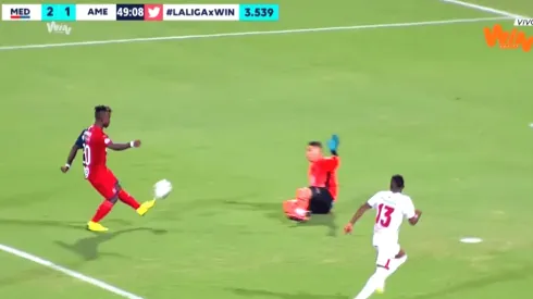 Así fue el gol de Déinner Quiñones para Independiente Medellín.