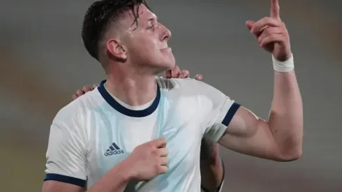 Adolfo Gaich con la Selección Argentina.