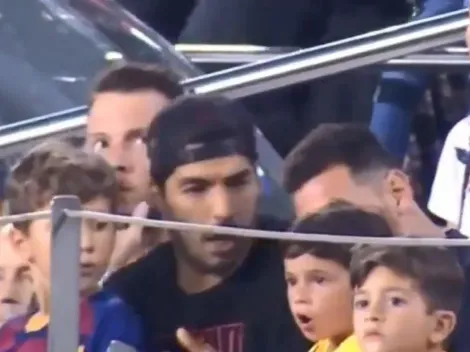 Es viral: el video de Luis Suárez "retando" a Mateo Messi por gritar antes un gol que no fue