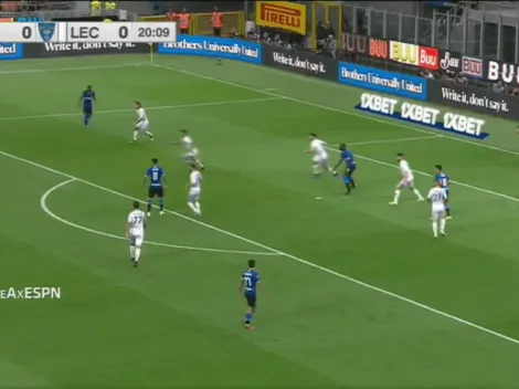 Inatajable: el misilazo de Brozovic para poner el 1 a 0 para el Inter ante Lecce