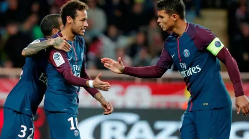 Thiago Silva y Neymar, juntos en PSG.