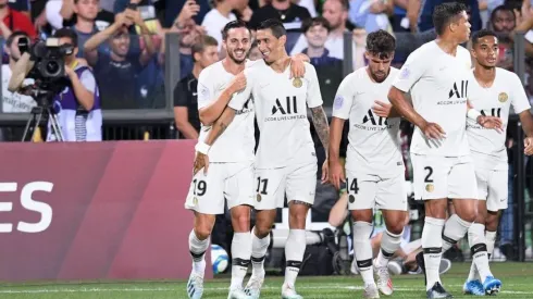 El festejo de los jugadores visitantes.