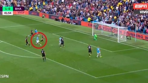 Foto captura del gol del Kun Agüero.