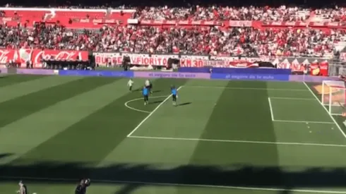 Foto de Esteban Andrada entrando en calor.