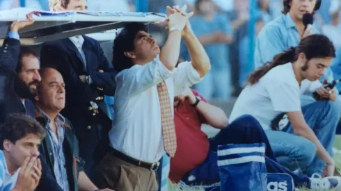 Diego Maradona como técnico de Racing.