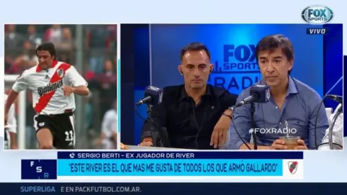 Sergio Berti habló maravillas de su excompañero.