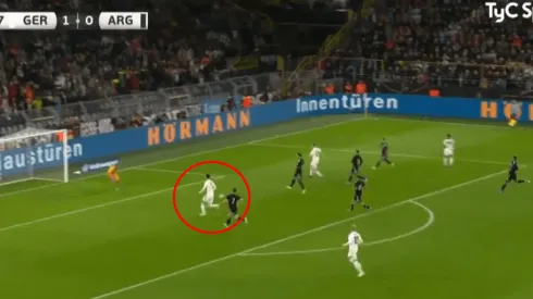 Foto del segundo gol de Alemania.