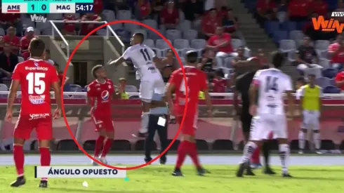 Puño carnicero: Jugador del Unión Magdalena enloqueció y casi noquea a Duván Vergara