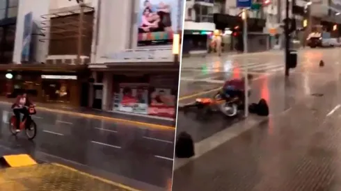 Video viral: andaba en bicicleta hasta que un poste diabólico se cruzó en su camino