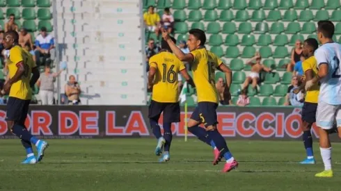 Ecuador en el amistoso ante Argentina del domingo pasado.