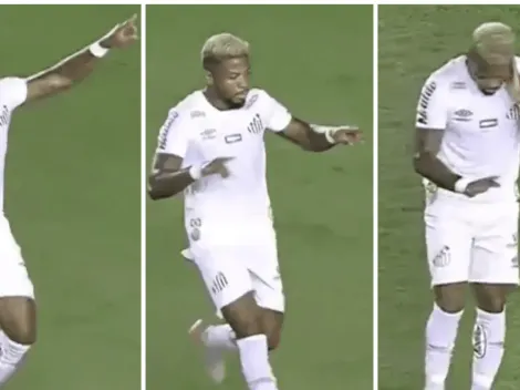 El mejor festejo del año: Marinho de Santos celebró su gol imitando el VAR