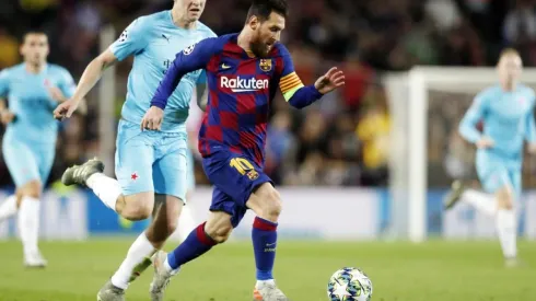 Ni Messi pudo con la defensa del Slavia.