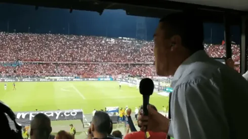 Eduardo Luis López narrando el título de Copa Águila que ganó Medellín.