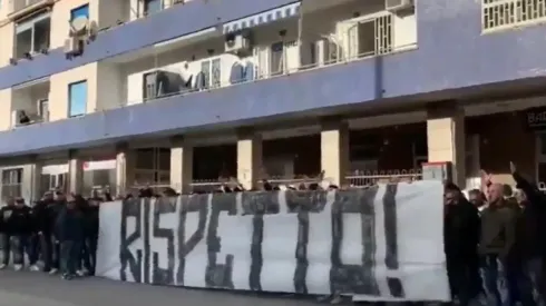 Afición del Napoli protesta contra el plantel