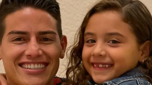 James Rodríguez y su hija Salomé