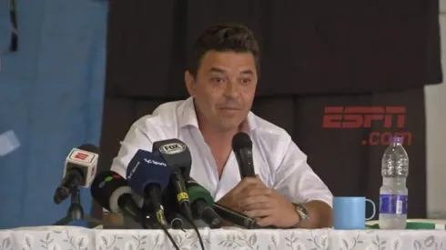 La sorpresa de Gallardo ante la pregunta.