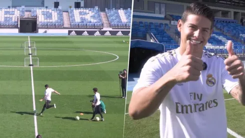 James Rodríguez demostró cómo se hace el reto de puntería: "Estoy caliente"