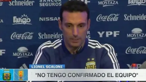 Scaloni no tiene confirmado el equipo para enfrentar a Uruguay